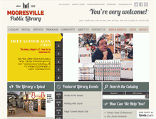 Tablet Screenshot of mooresvillelib.org